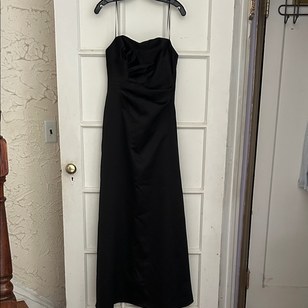 ABS Allen Schwartz Black Strapless Gown